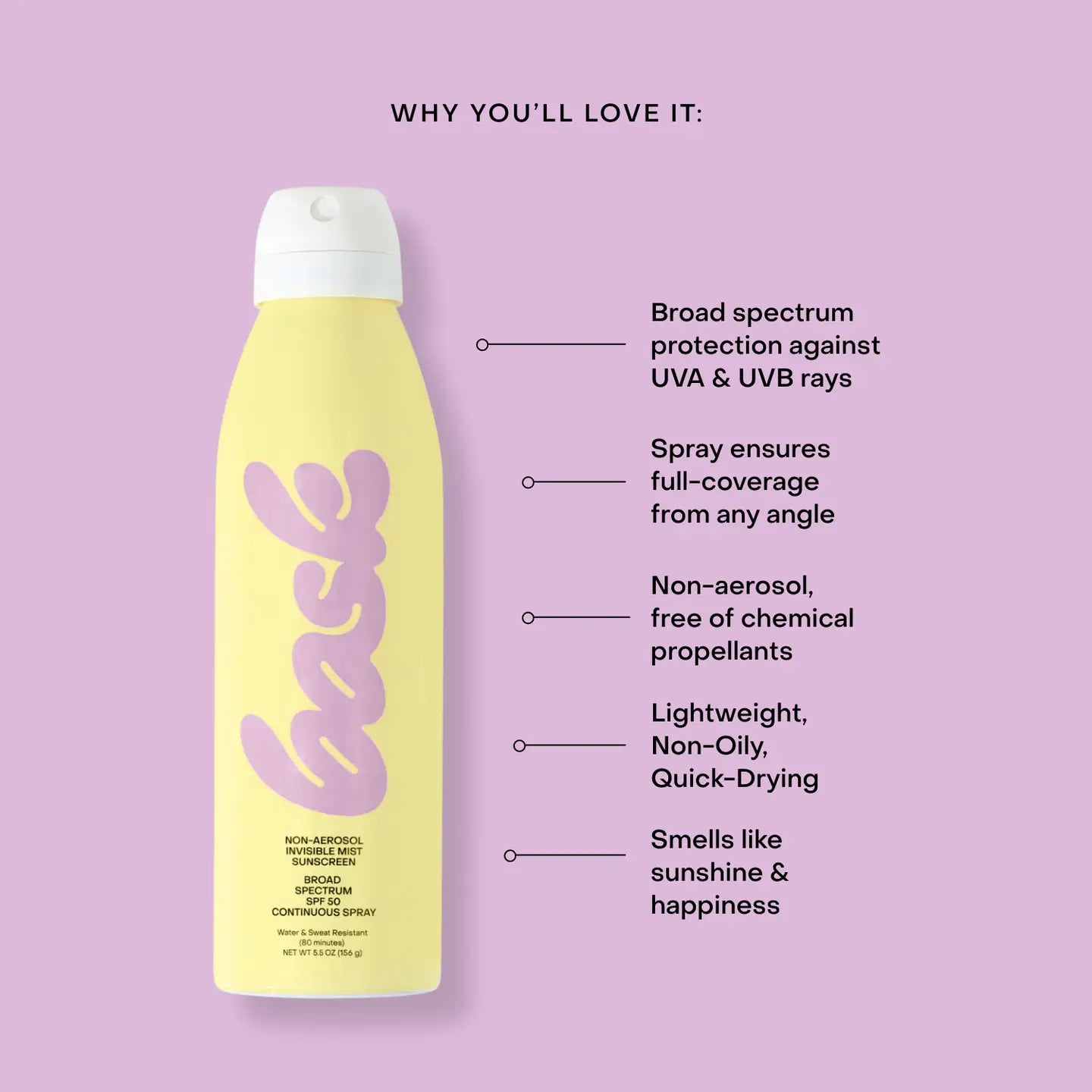 BASK NON-AEROSOL SPRAY SUNSCREEN