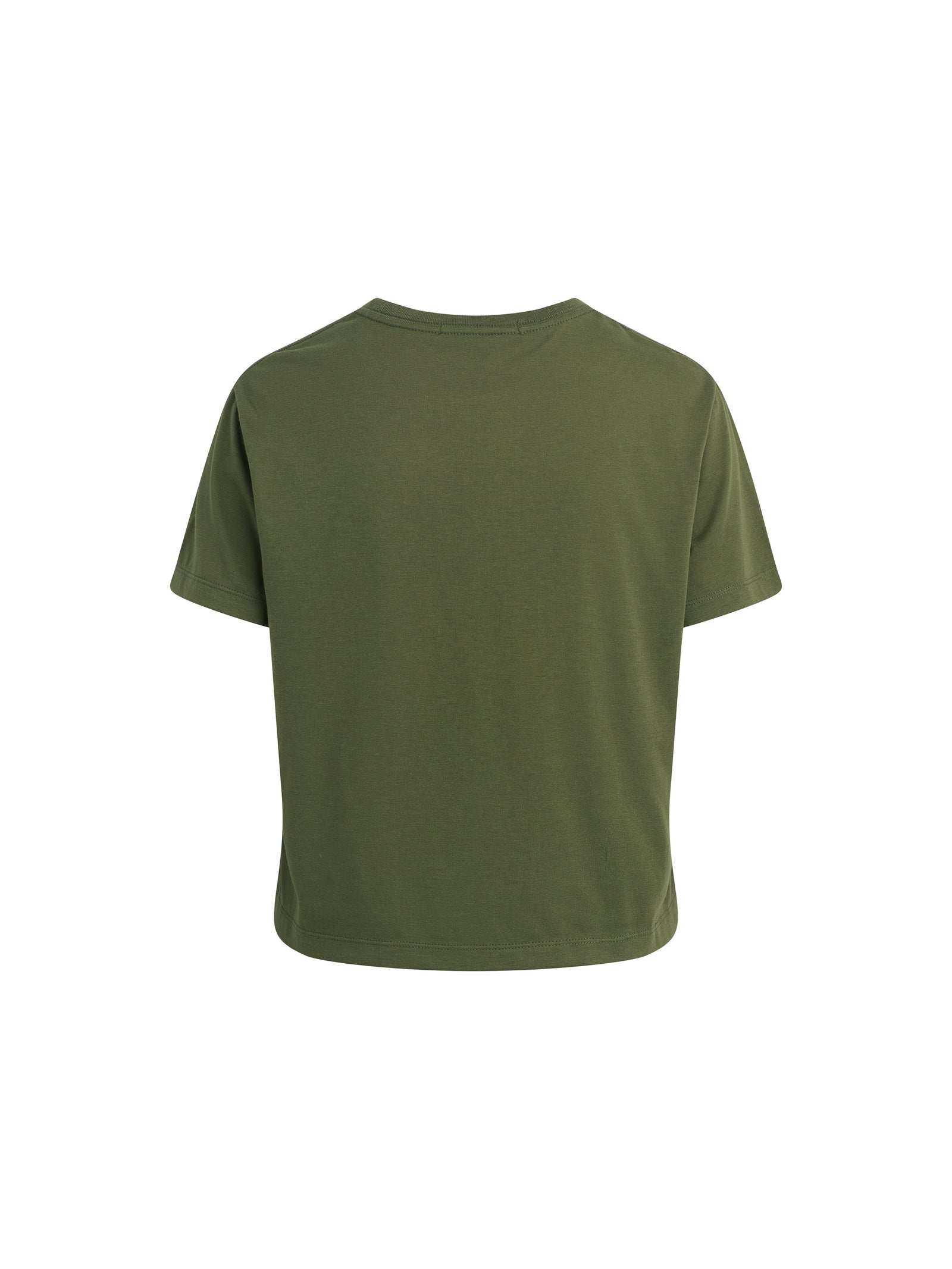 Green t-shirt on a white background