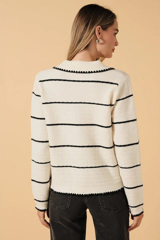 PARIS STRIPE CARDIGAN