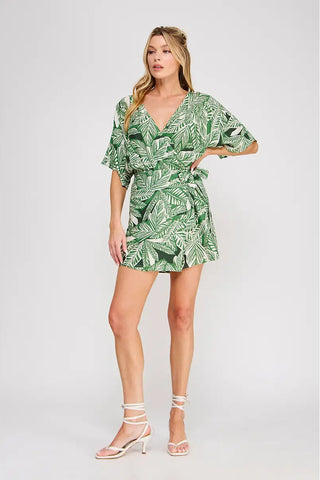 PALM GROVE WRAP ROMPER