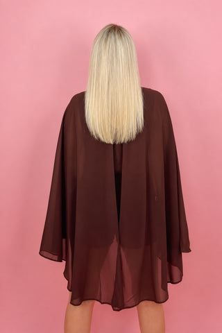 CAPE CHIFFON ROMPER