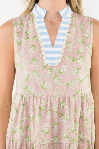 SLEEVELESS FLOWER DRESS