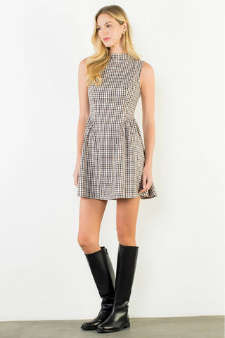 COUNTRY CLUB GINGHAM MINI DRESS