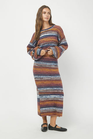 SPACE DYE BOUCLE CROPPED SWEATER