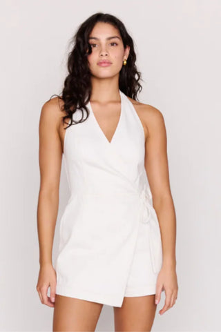 COVE DENIM HALTER PLAYSUIT