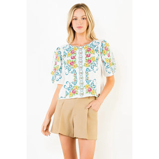 GARDEN PARTY SCALLOP TOP
