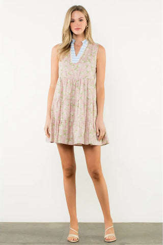 SLEEVELESS FLOWER DRESS
