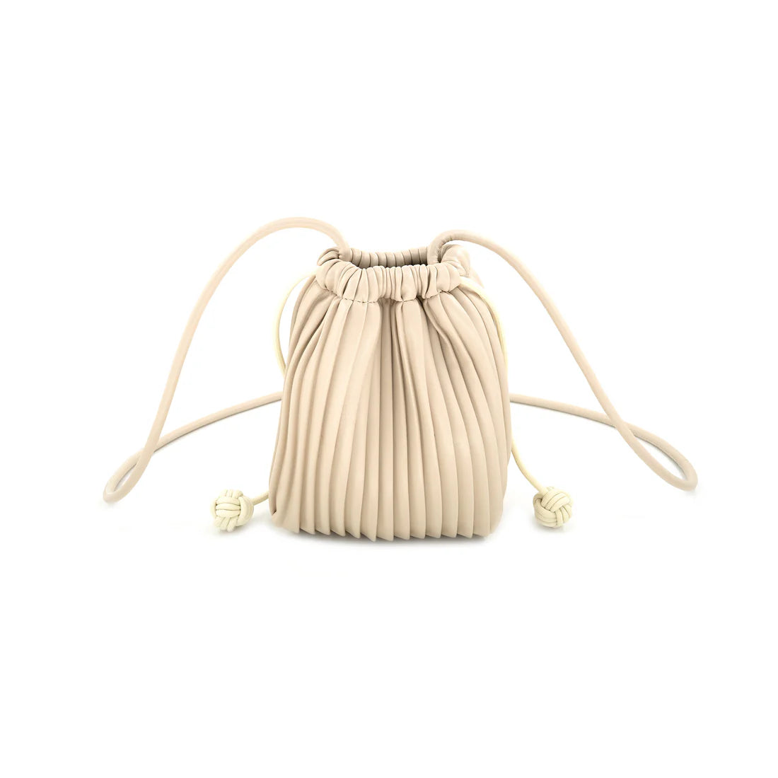 PLEATED DRAWSTRING MINI BAG