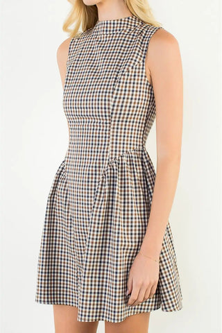 COUNTRY CLUB GINGHAM MINI DRESS