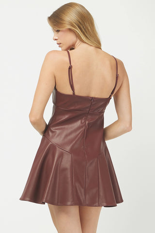 NATALIA PU MINI DRESS