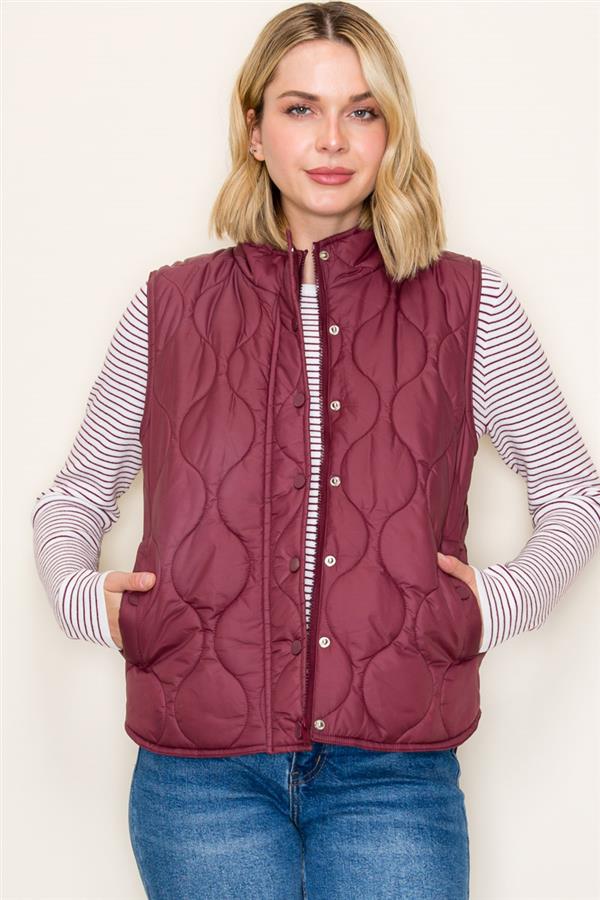 ISLA QUILTED SNAP VEST
