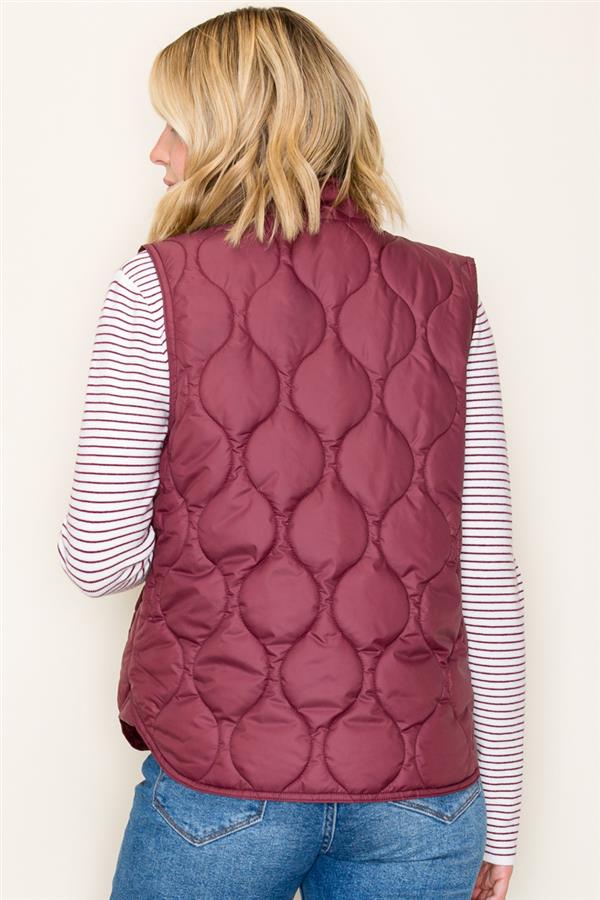 ISLA QUILTED SNAP VEST