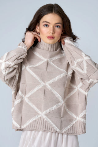 MARA GRAPHIC KNIT SWEATER