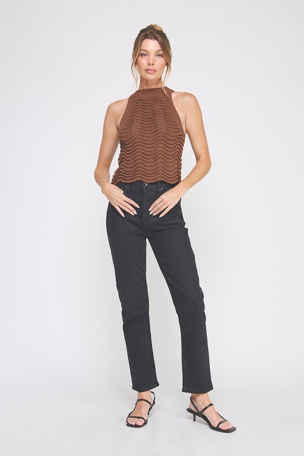 RILEY KNIT HALTER TANK