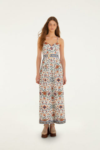 FLORAL DELHI TAPESTRY LIGHT PINK JUMPSUIT