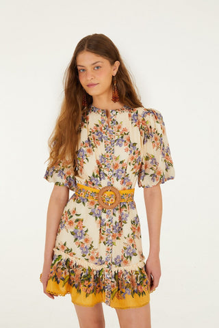 HILO STRIPES SAND MINI DRESS