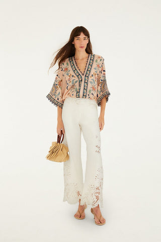 FLORAL DELHI TAPESTRY LIGHT PINK BODYSUIT