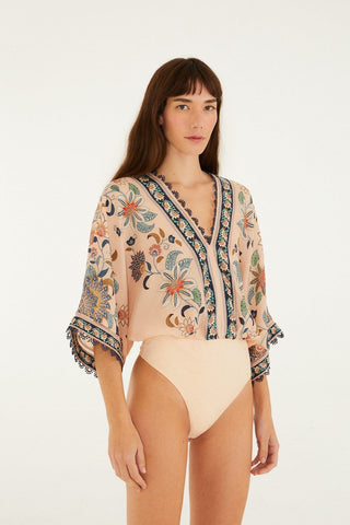 FLORAL DELHI TAPESTRY LIGHT PINK BODYSUIT
