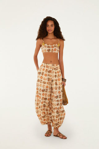 MARINE SHELLS SAND BALOON PANTS