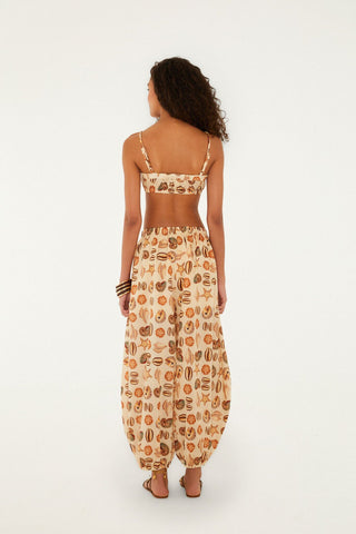 MARINE SHELLS SAND BALOON PANTS