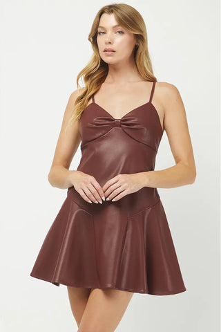 NATALIA PU MINI DRESS