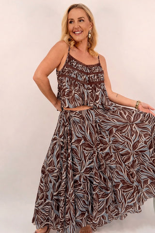 VITORIA ZINN FLORAL MAXI SKIRT