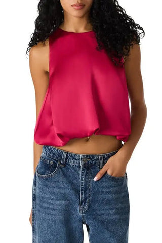 YAZMIN SLEEVELESS SILKY TOP