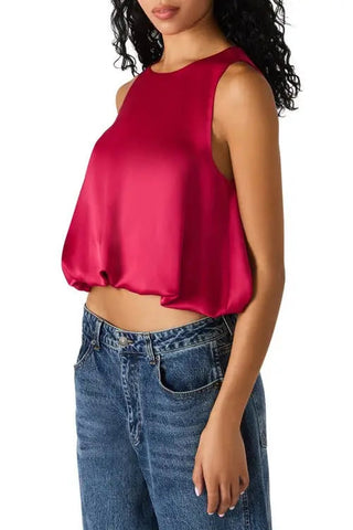 YAZMIN SLEEVELESS SILKY TOP
