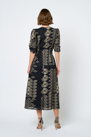 BIARRITZ PUFF SLEEVE MIDI DRESS