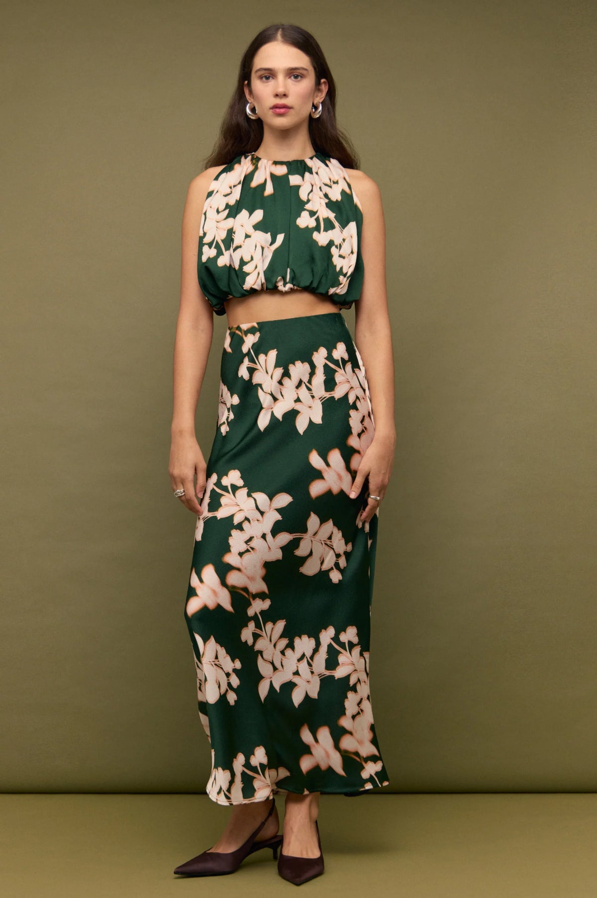 VILMA ROUCHED CROP TOP