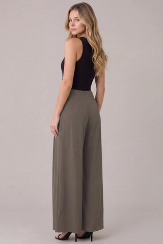 HIGH WAISTED WIDE LEG PANTS