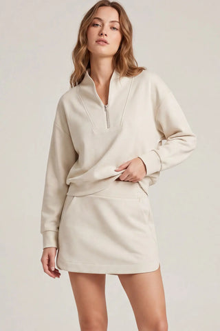 LONG SLEEVE HALF ZIP TOP AND MINI SKORT SET