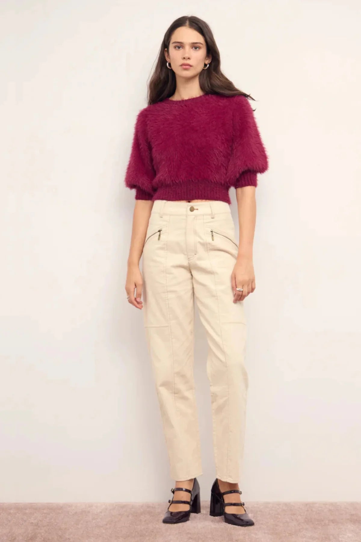 ALVA FLUFFY CROPPED KNIT