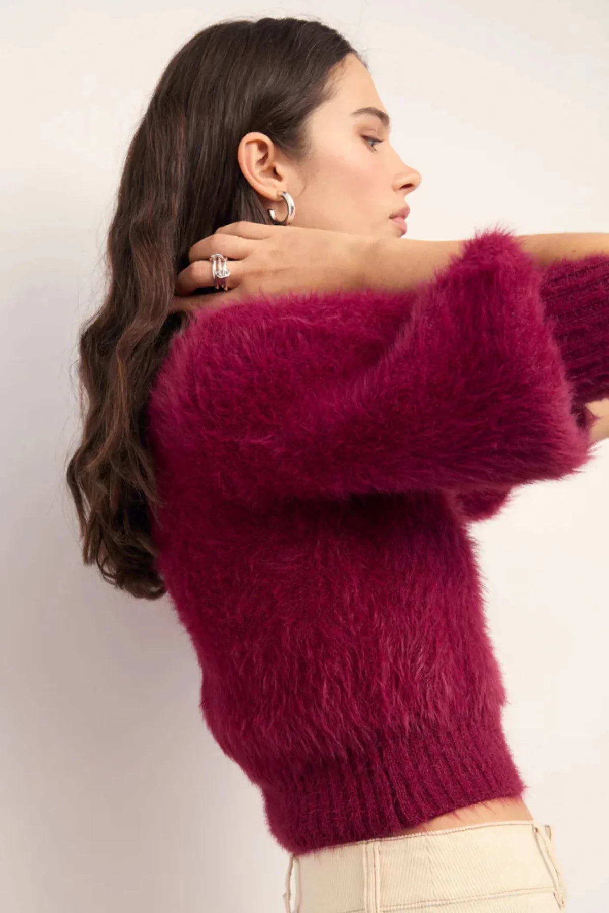 ALVA FLUFFY CROPPED KNIT