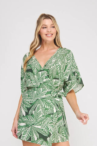 PALM GROVE WRAP ROMPER