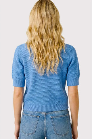 CHLOE STARFISH BUTTON DOWN SHORT SLEEVE TOP