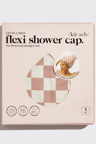 SATIN LINED FLEXI SHOWER CAP