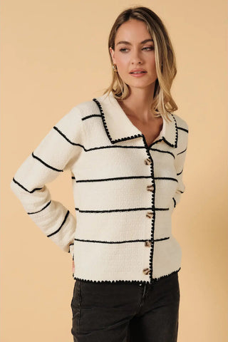 PARIS STRIPE CARDIGAN