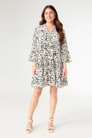 TIFFANI RUFFLE SLEEVE DRESS