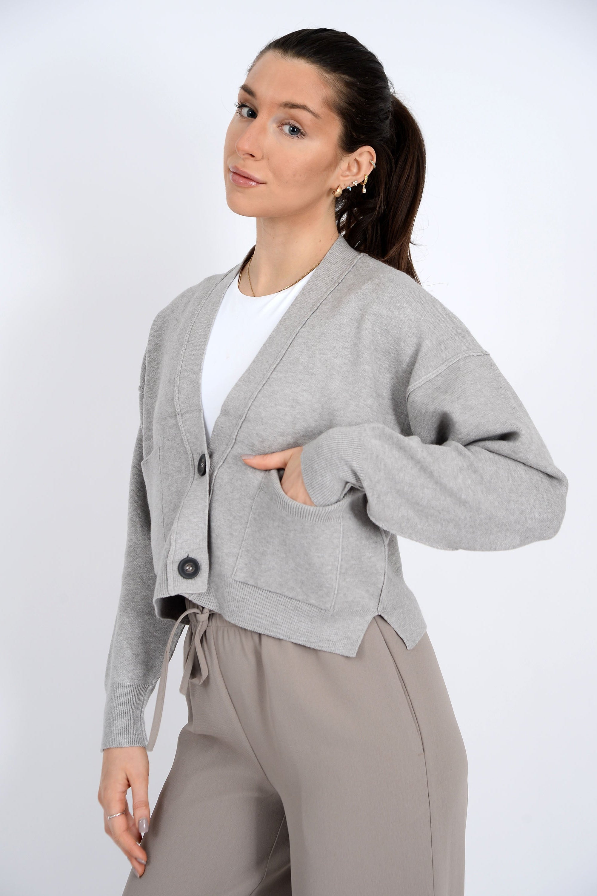 PATSY LONG SLEEVE V-NECK CARDIGAN