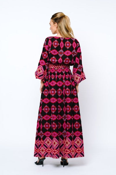 EMBROIDERED BALLON SLEEVE TOP