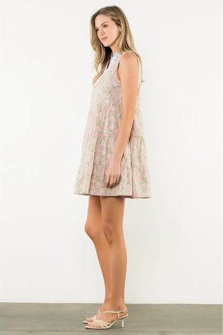 SLEEVELESS FLOWER DRESS