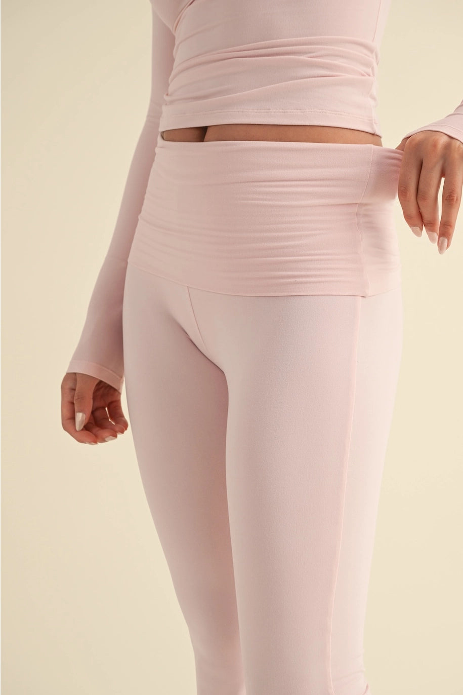 SOFT KNIT FOLDOVER FLARE PANTS