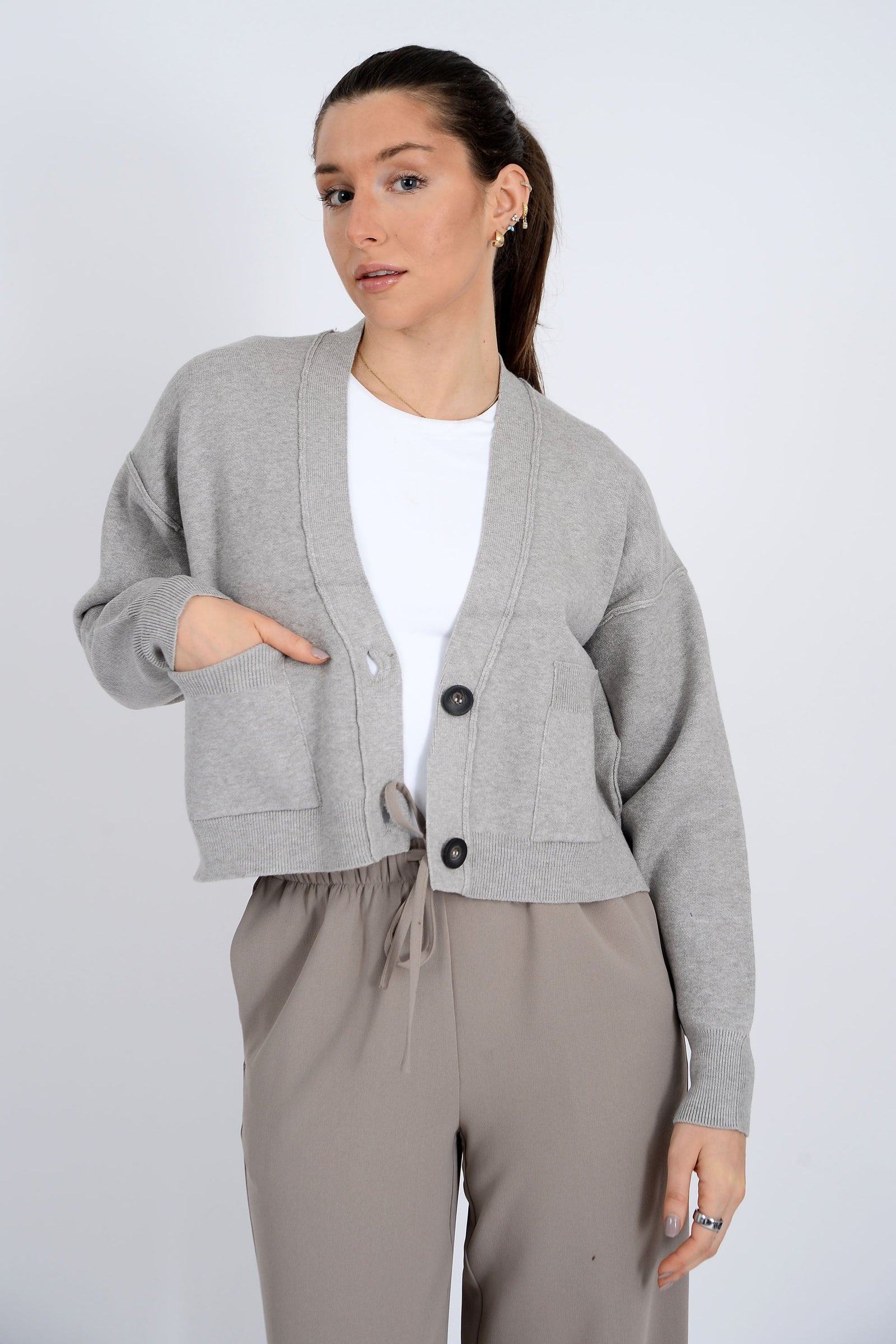 PATSY LONG SLEEVE V-NECK CARDIGAN