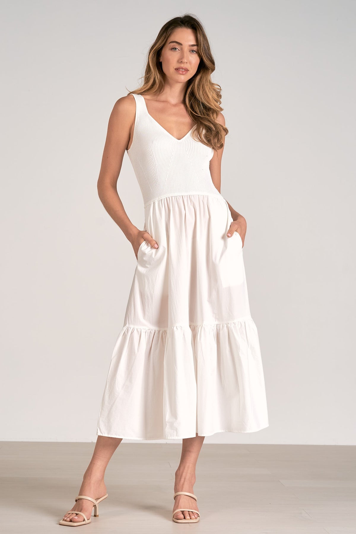 MAXI TANK MIXED MEDIA DRESS