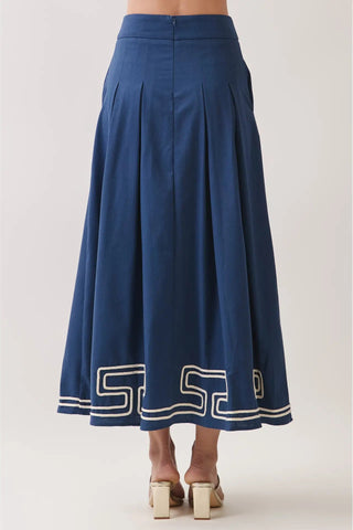 RIVIERA EMBROIDERED MAXI SKIRT