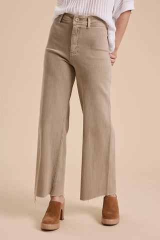 STRAIGHT WIDE LEG DENIM PANTS