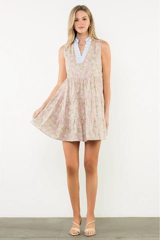 SLEEVELESS FLOWER DRESS
