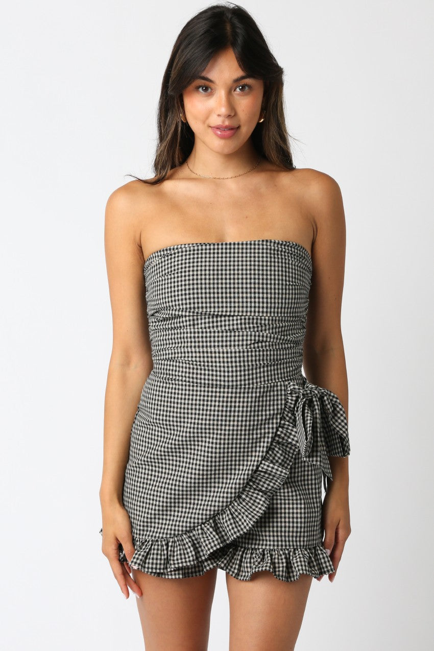 KIRSTEN CHECKERED ROMPER