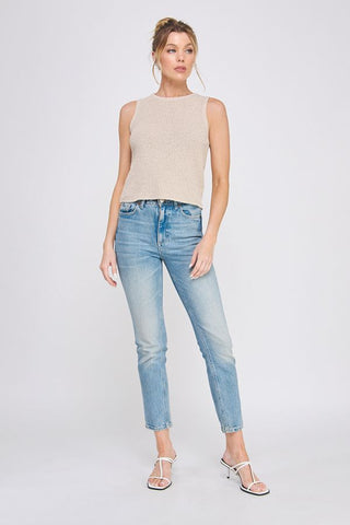 SUBTLE SHIMMER CROCHET TANK